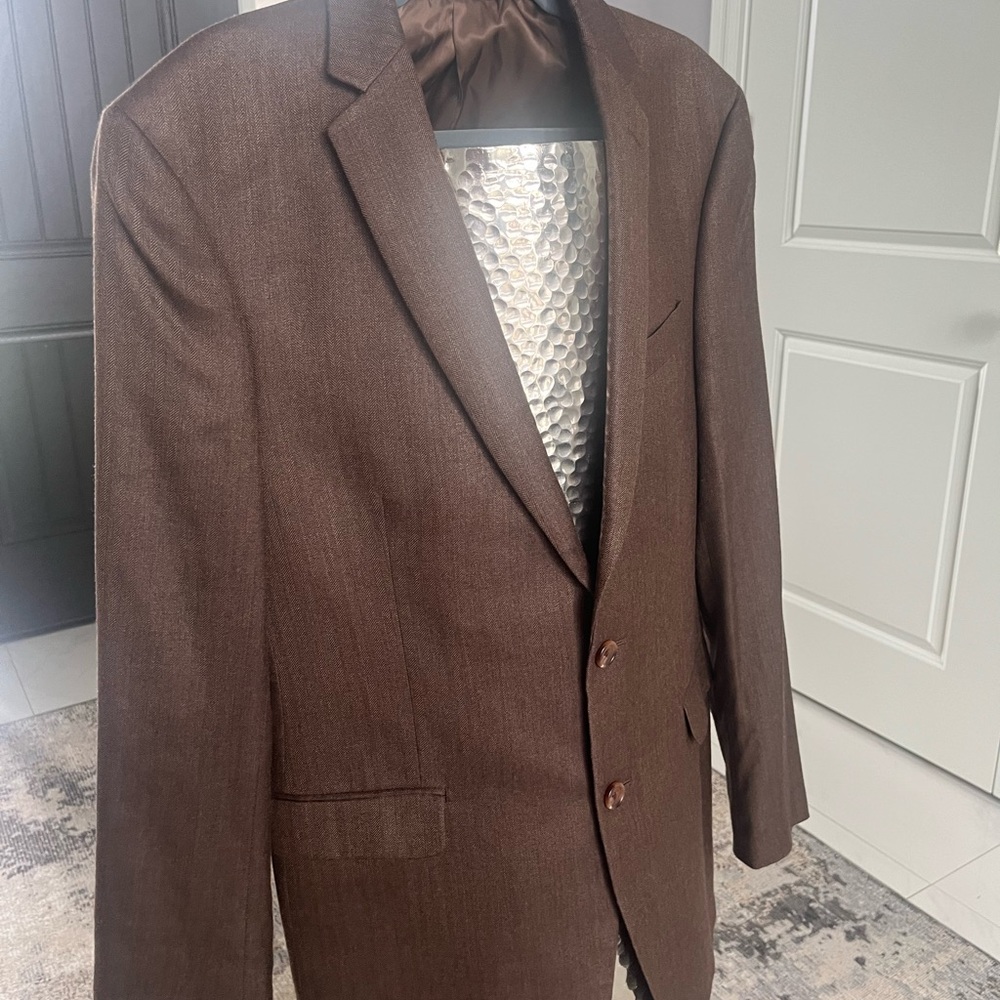 Ralph Lauren blue label made for Dillards brown black, fine herringbone jacket